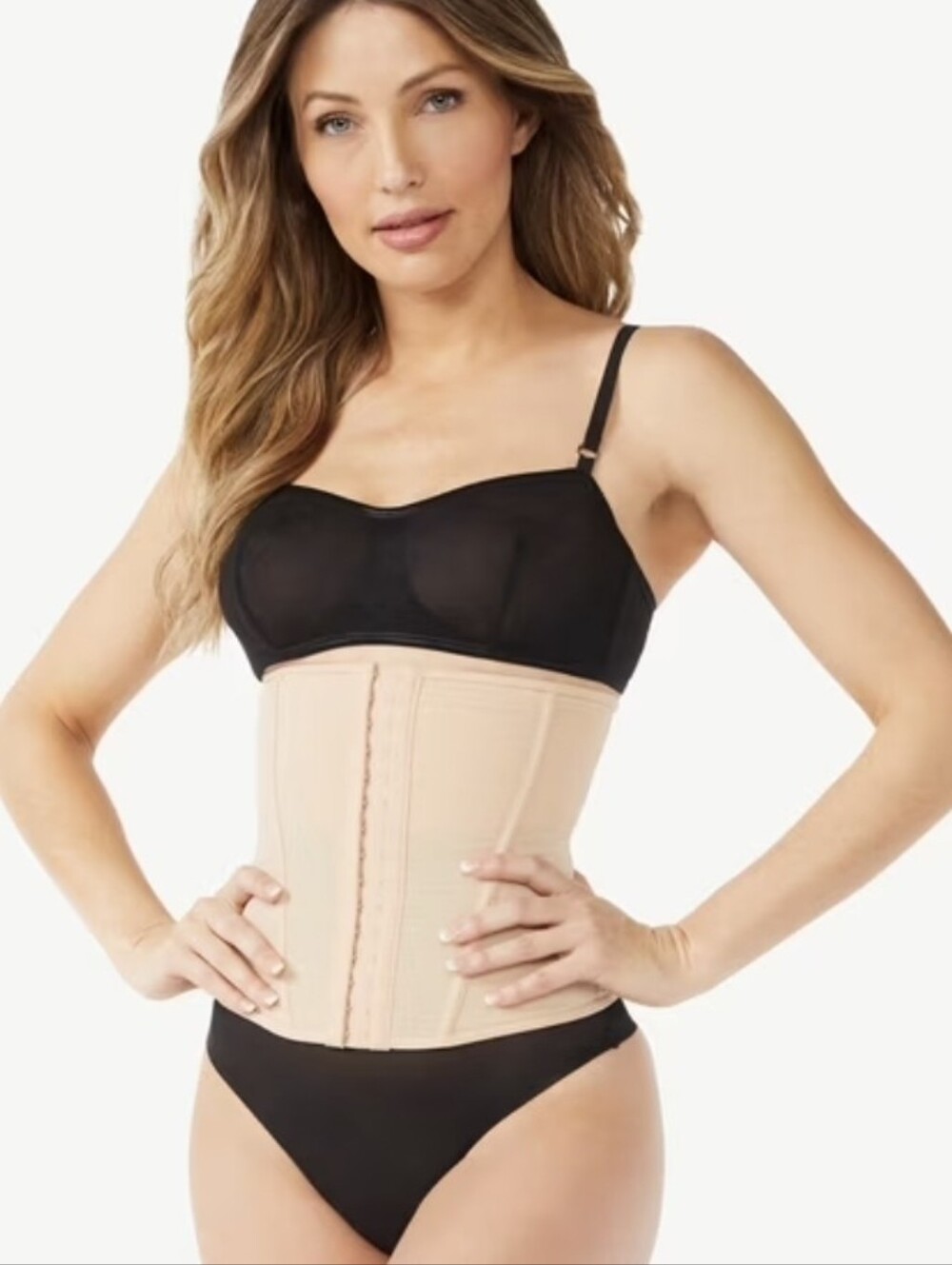 Sohia Vergara Intimates  Women's Power Mesh Waist Trainer Toasted Almond